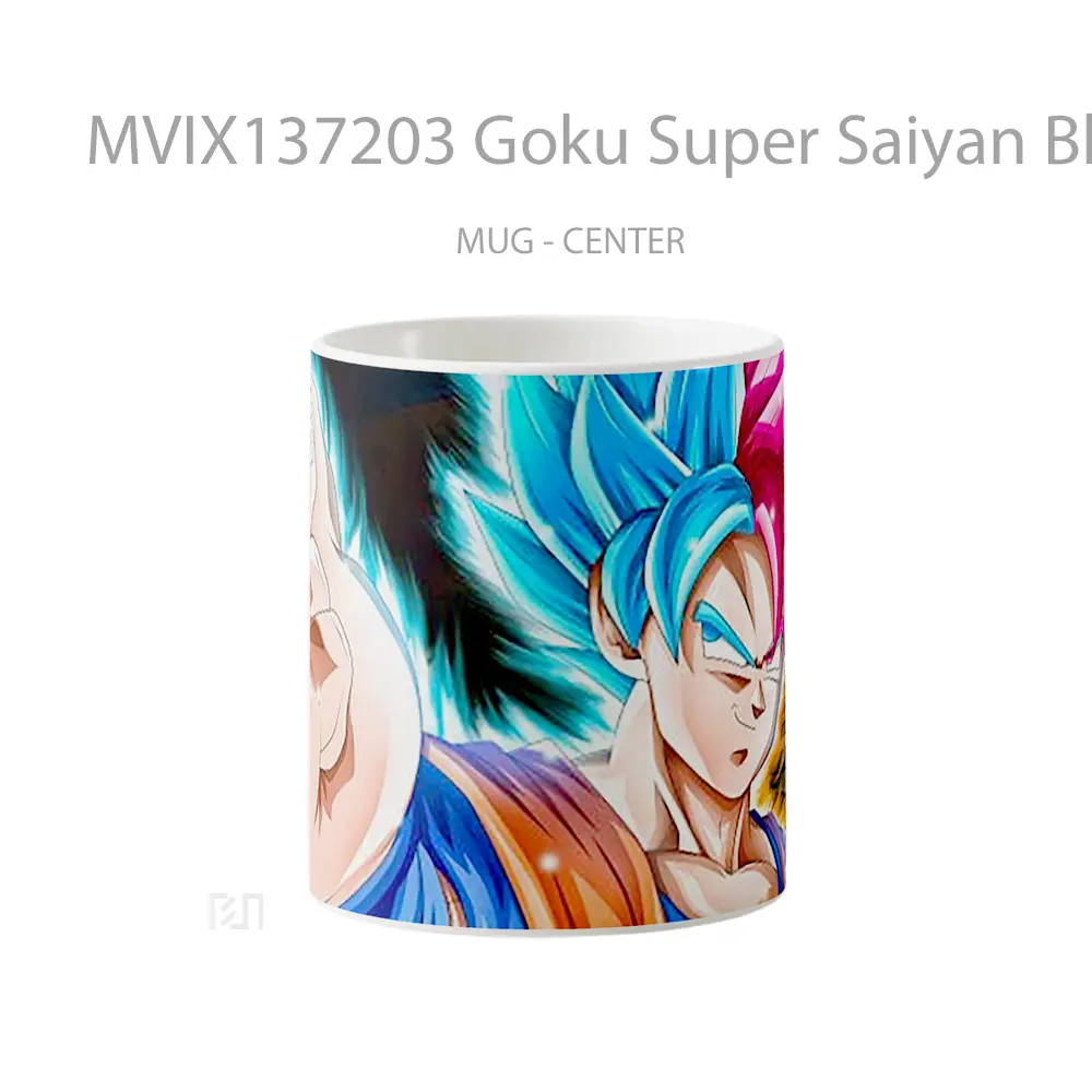Mug Goku Super Saiyan Blue And Black Goku Ssr Dragon Ball Super V2 Cangkir Anime