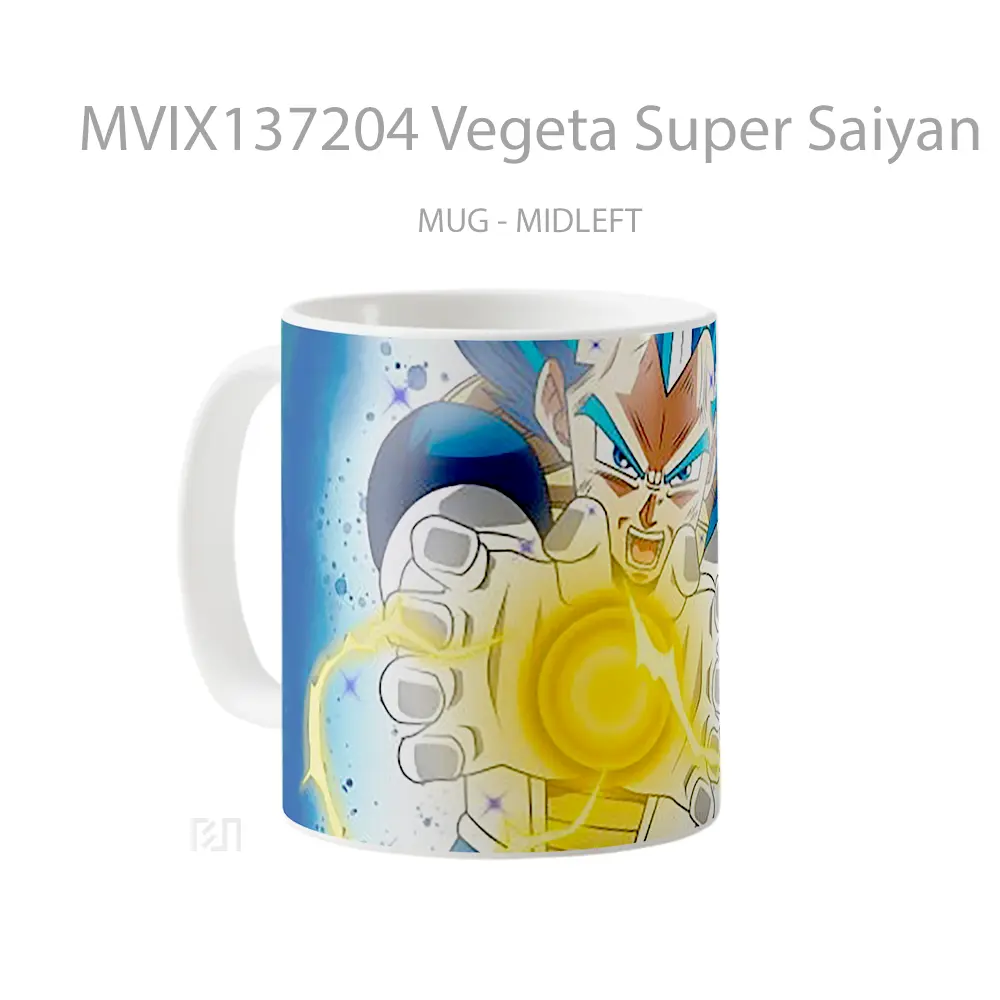 Mug Vegeta Super Saiyan Blue Dragon Ball Super V1 Cangkir Anime - All-side / Desain