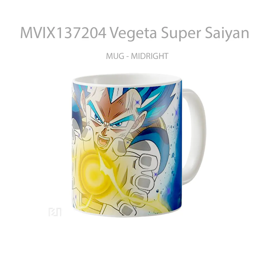 Mug Vegeta Super Saiyan Blue Dragon Ball Super V1 Cangkir Anime - All-side / Desain