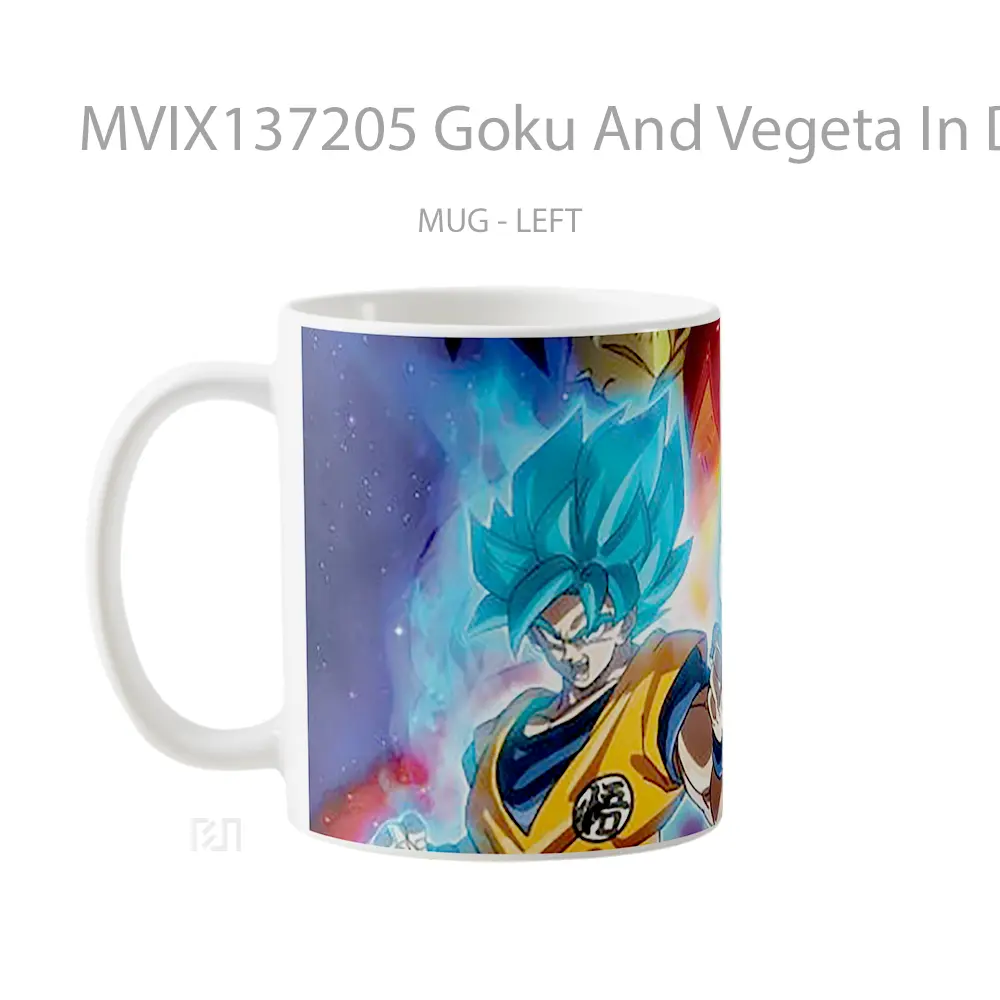 Mug Goku And Vegeta In Dragon Ball Super Broly Movie Cangkir Anime - All-side / Desain