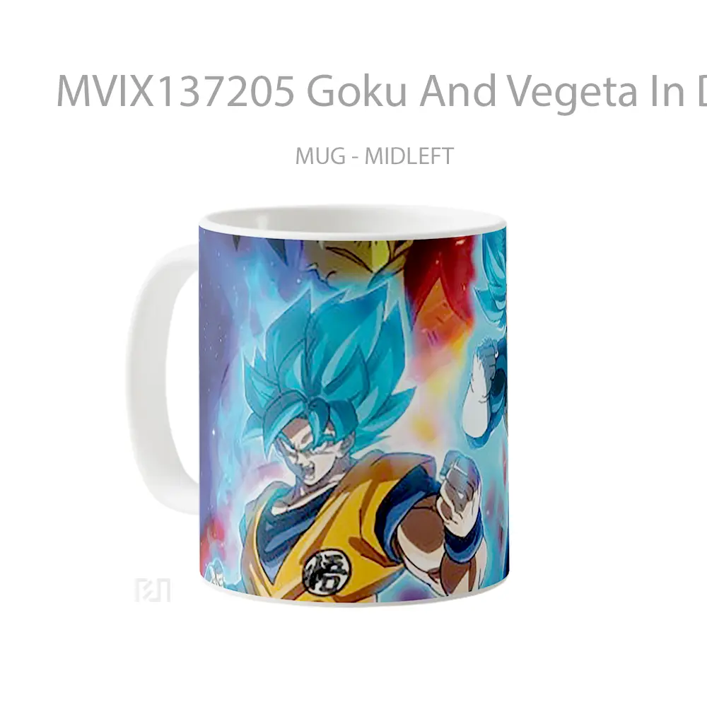 Mug Goku And Vegeta In Dragon Ball Super Broly Movie Cangkir Anime - All-side / Desain