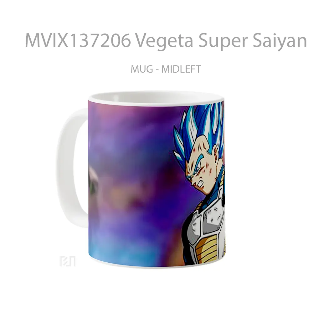 Mug Vegeta Super Saiyan Blue Dragon Ball Super V2 Cangkir Anime - All-side / Desain