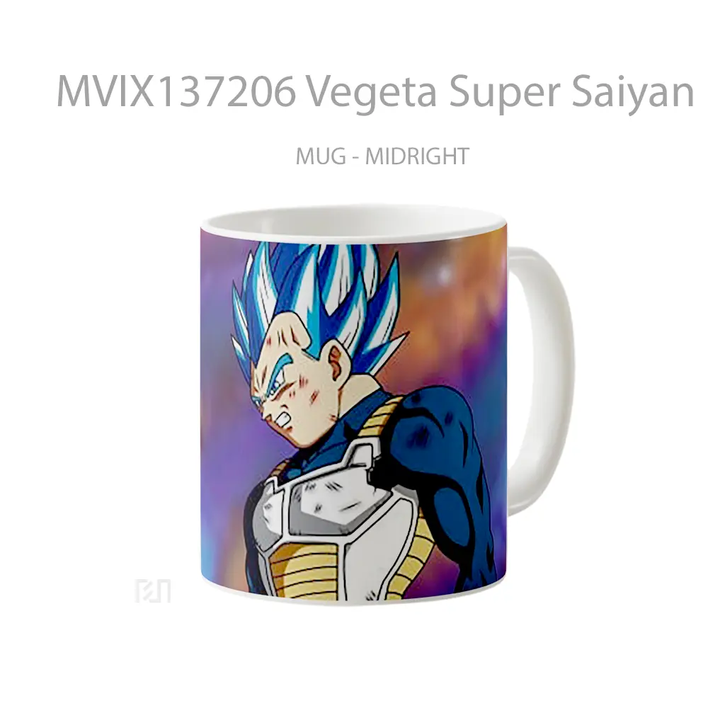 Mug Vegeta Super Saiyan Blue Dragon Ball Super V2 Cangkir Anime - All-side / Desain