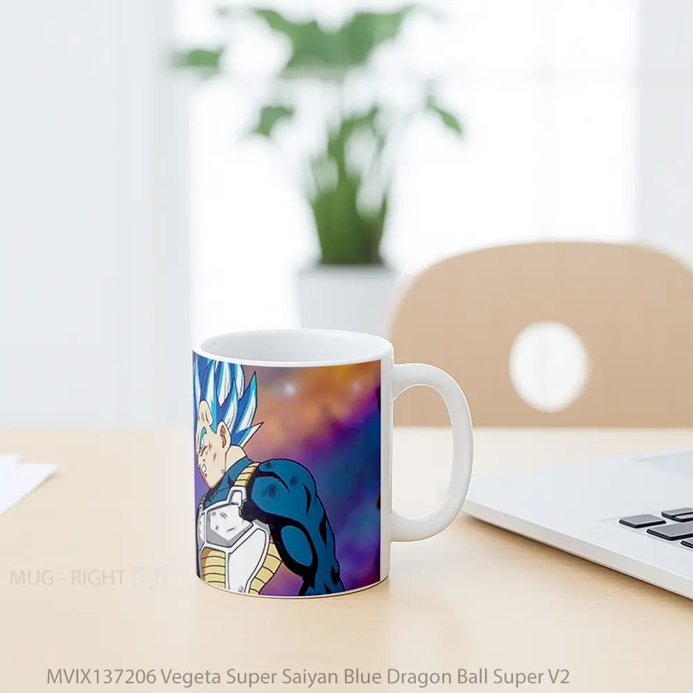 Mug Vegeta Super Saiyan Blue Dragon Ball Super V2 Cangkir Anime - All-side / Desain