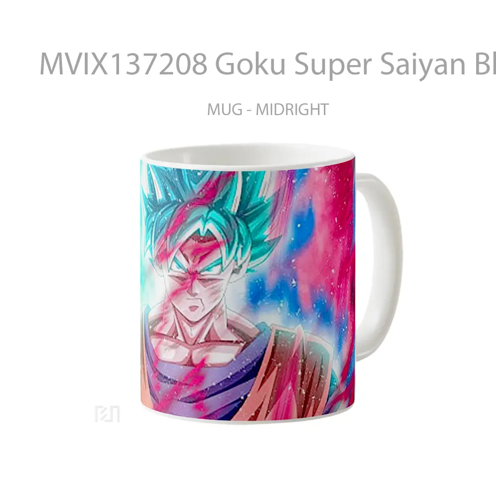 Mug Goku Super Saiyan Blue From Dragon Ball Super V3 Cangkir Anime - All-side / Desain