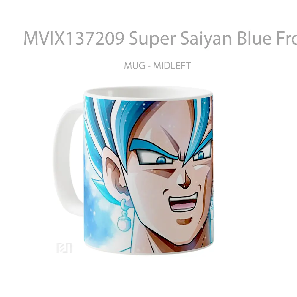 Mug Super Saiyan Blue From Dragon Ball Super Cangkir Anime - All-side / Desain
