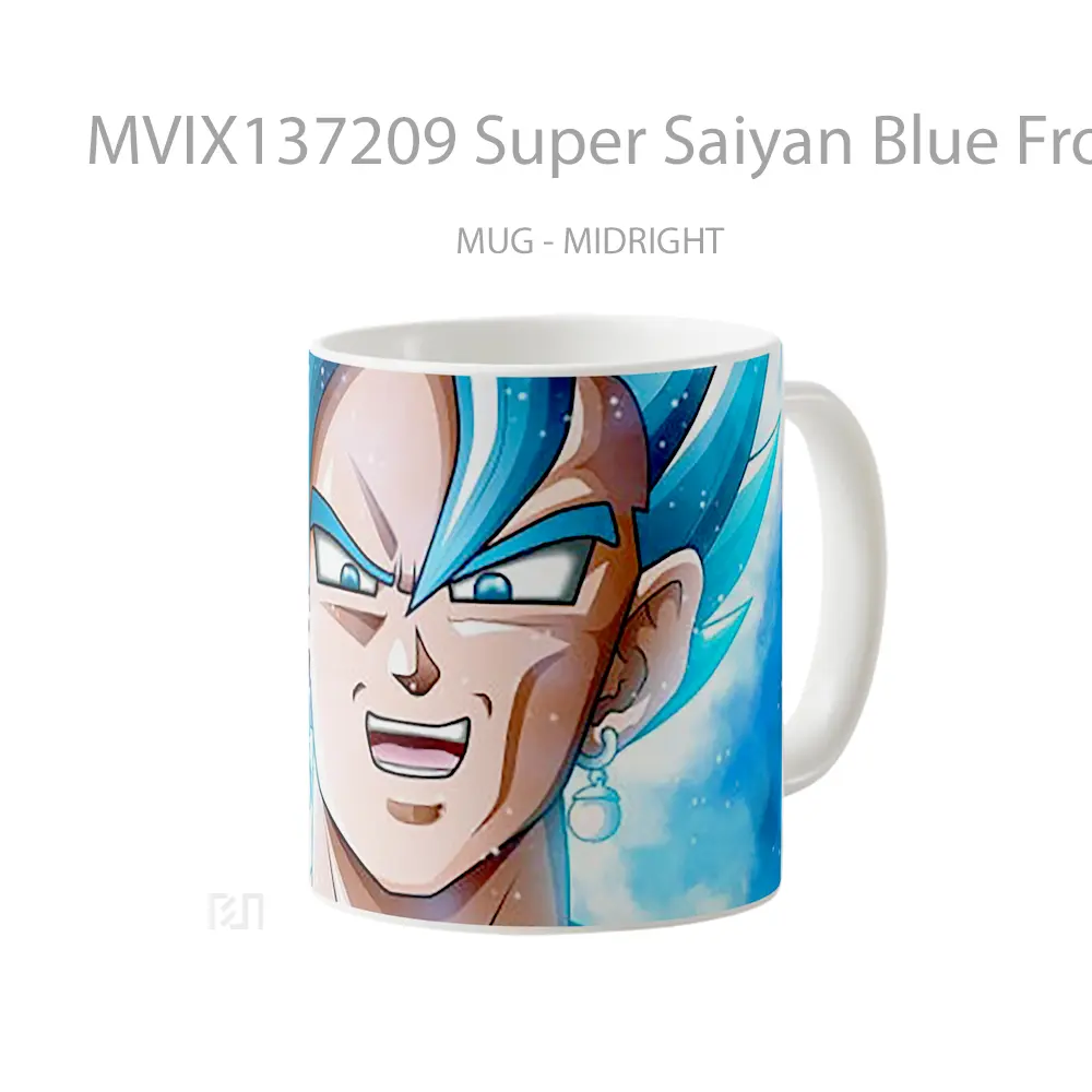Mug Super Saiyan Blue From Dragon Ball Super Cangkir Anime - All-side / Desain