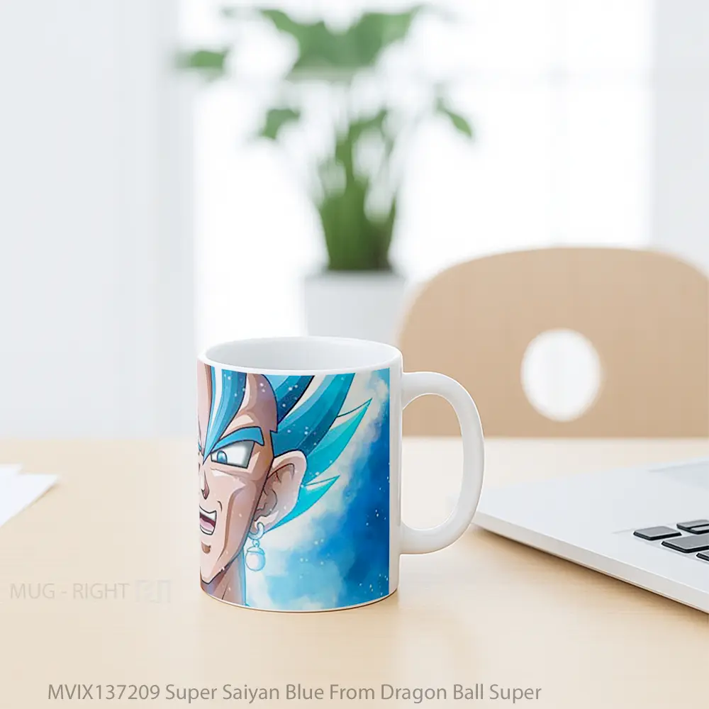 Mug Super Saiyan Blue From Dragon Ball Super Cangkir Anime - All-side / Desain