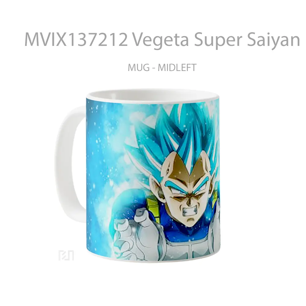 Mug Vegeta Super Saiyan Blue From Dragon Ball Super V2 Cangkir Anime - All-side / Desain