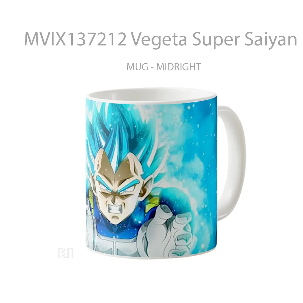 Mug Vegeta Super Saiyan Blue From Dragon Ball Super V2 Cangkir Anime - All-side / Desain