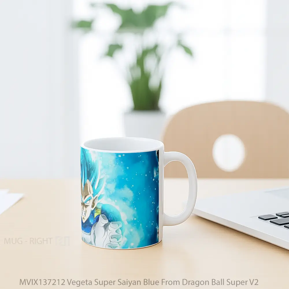 Mug Vegeta Super Saiyan Blue From Dragon Ball Super V2 Cangkir Anime - All-side / Desain