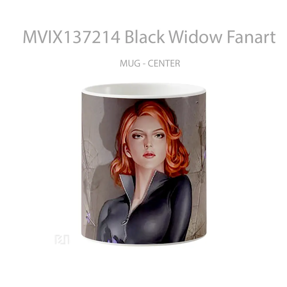 Mug Black Widow Fanart Gelas Superhero