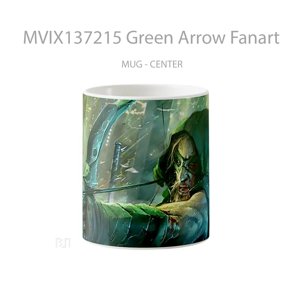 Mug Green Arrow Fanart Gelas Superhero