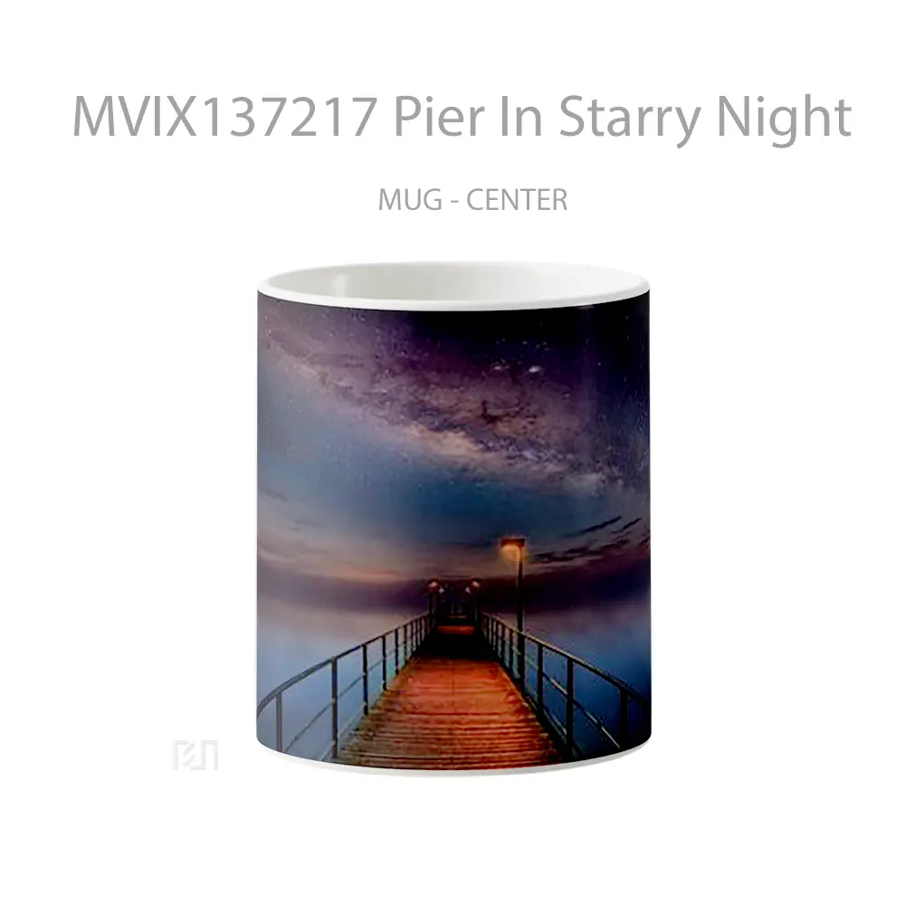 Mug Pier In Starry Night Gelas Keramik Unik