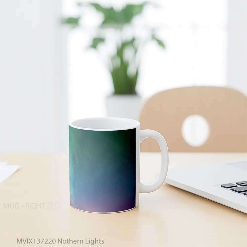 Mug Nothern Lights Gelas Keramik Unik - All-side / Desain