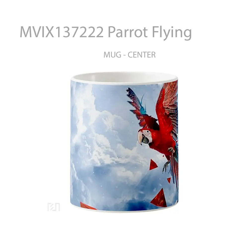 Mug Parrot Flying Gelas Keramik Unik