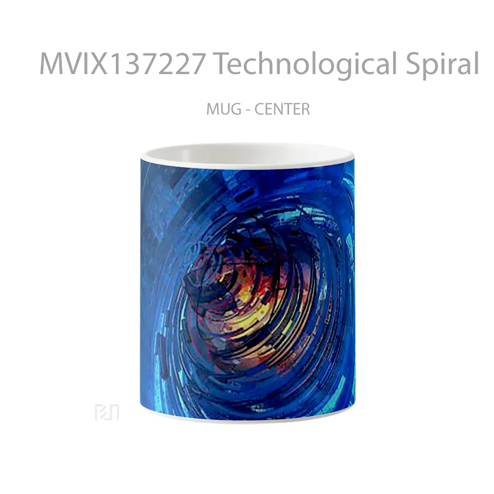 Mug Technological Spiral Gelas Keramik Unik