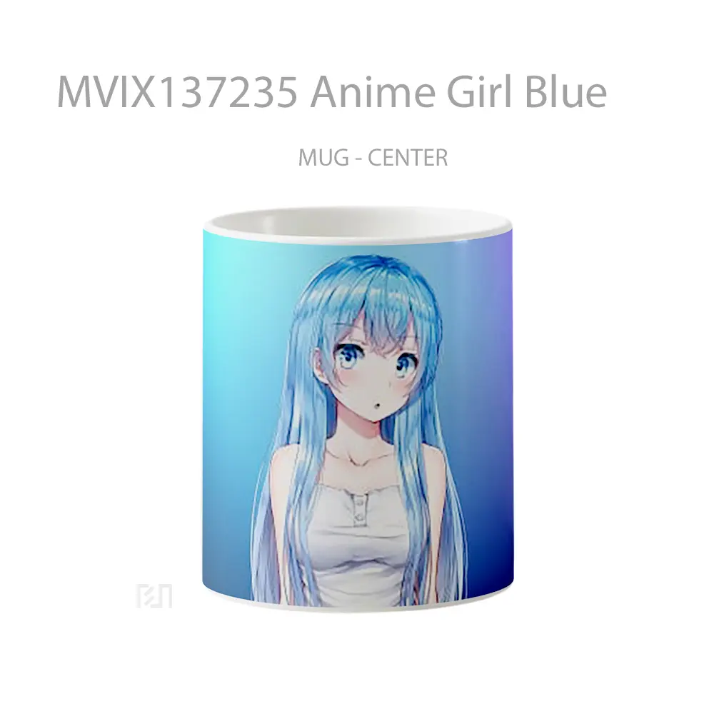 Mug Keramik Premium SNI - Mug Anime Girl Blue Cangkir Anime