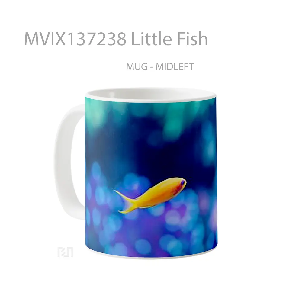 Mug Little Fish Gelas Hewan Lucu - All-side / Desain