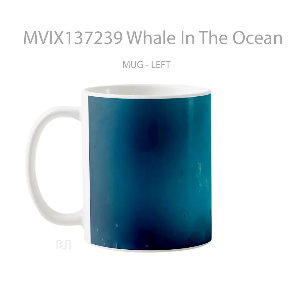 Mug Whale In The Ocean Gelas Hewan Lucu - All-side / Desain
