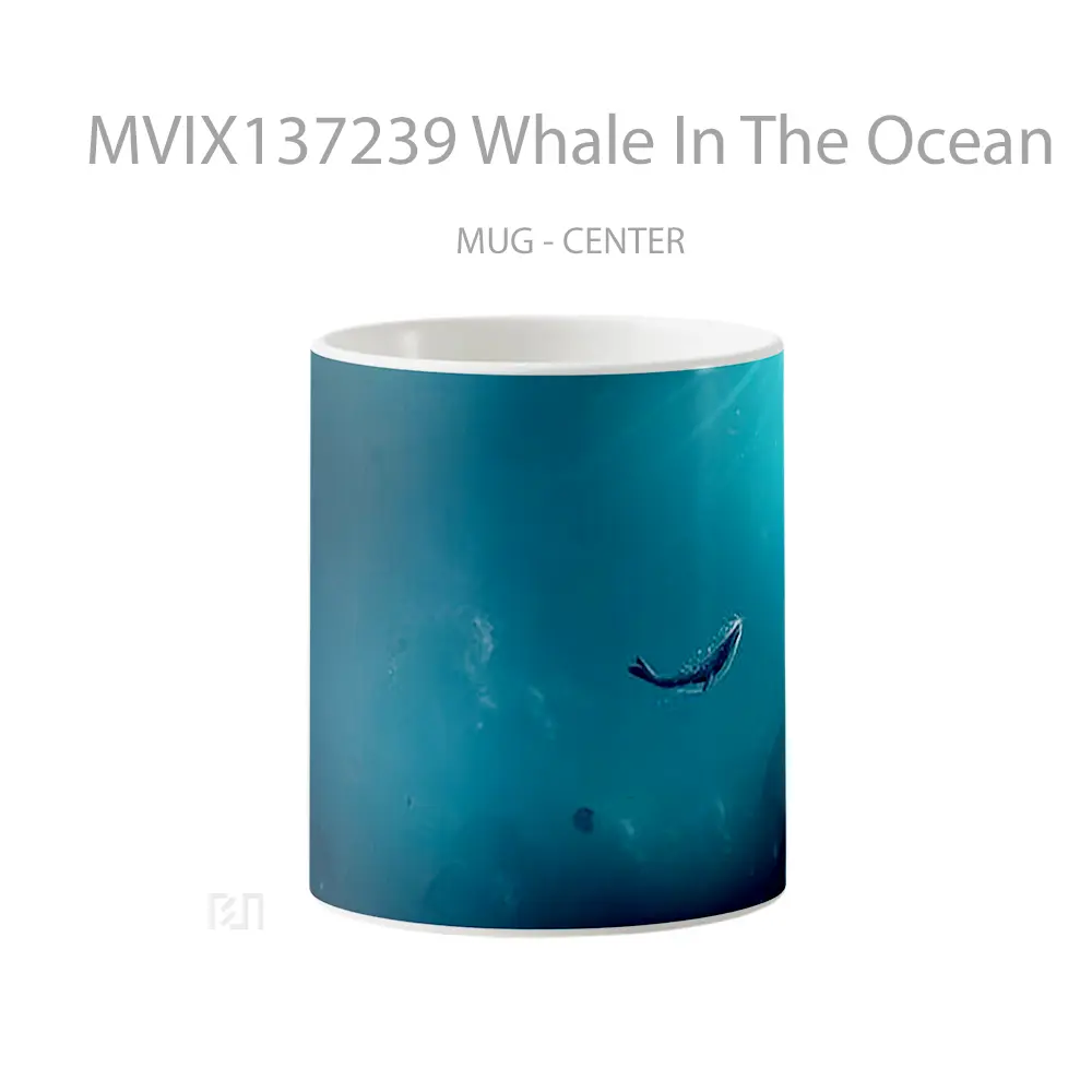 Mug Whale In The Ocean Gelas Hewan Lucu