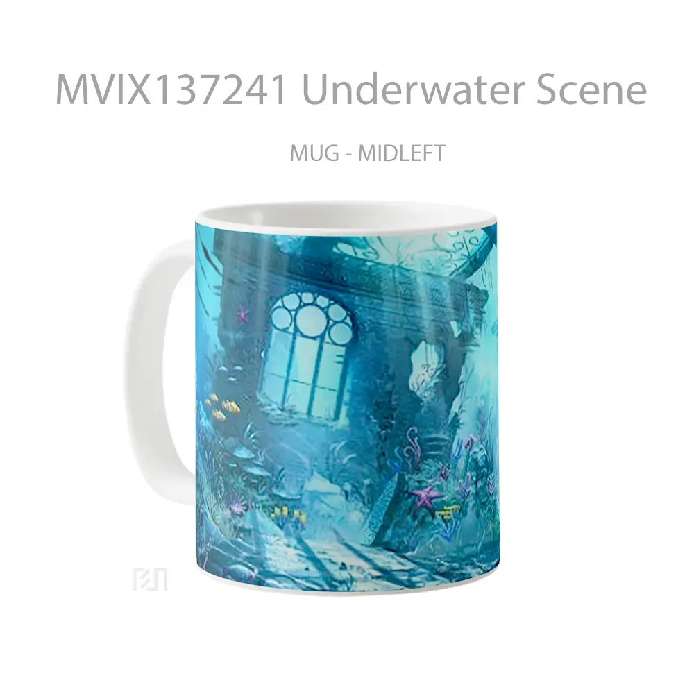 Mug Underwater Scene Gelas Keramik Unik - All-side / Desain