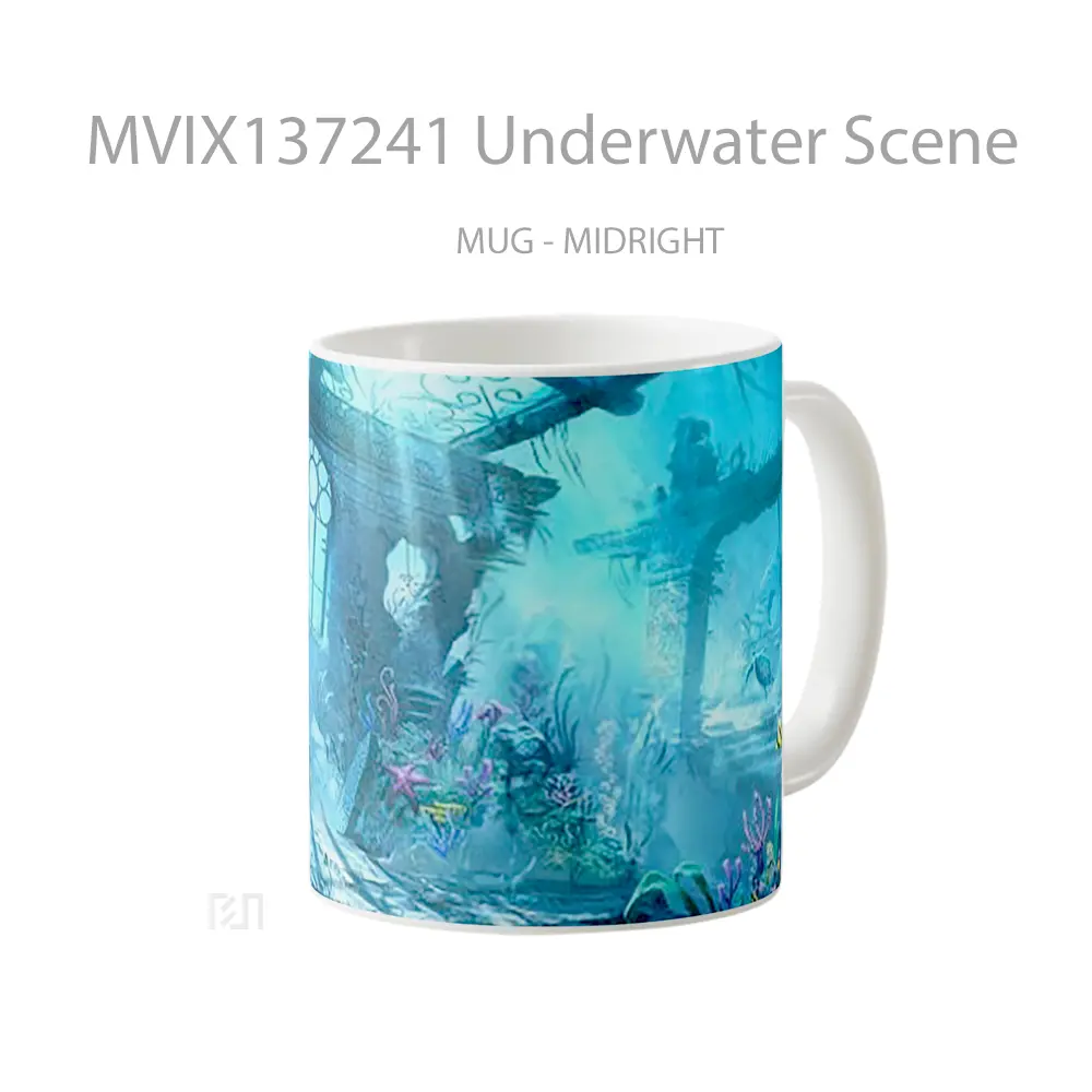 Mug Underwater Scene Gelas Keramik Unik - All-side / Desain