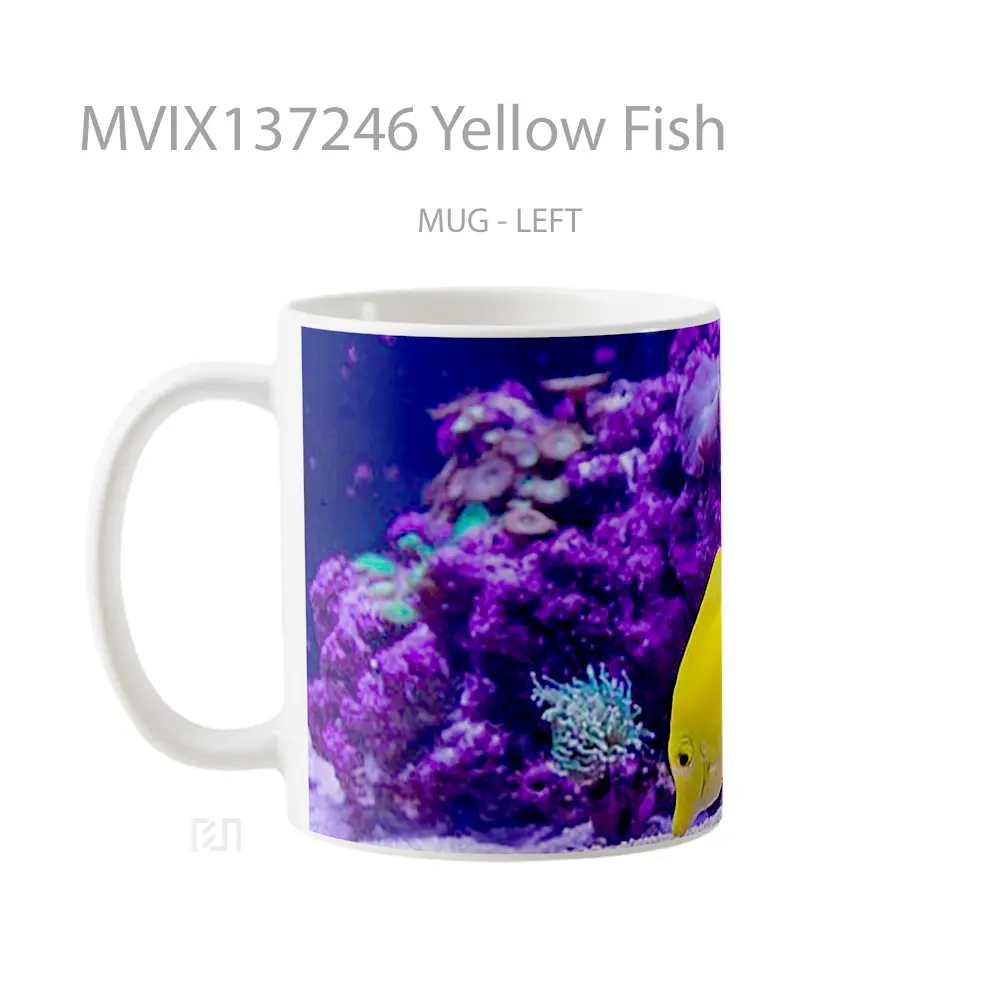 Mug Yellow Fish Gelas Hewan Lucu - All-side / Desain