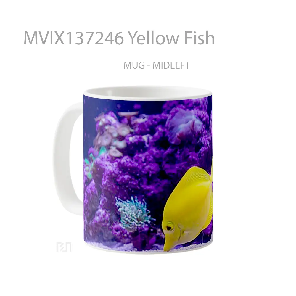 Mug Yellow Fish Gelas Hewan Lucu - All-side / Desain