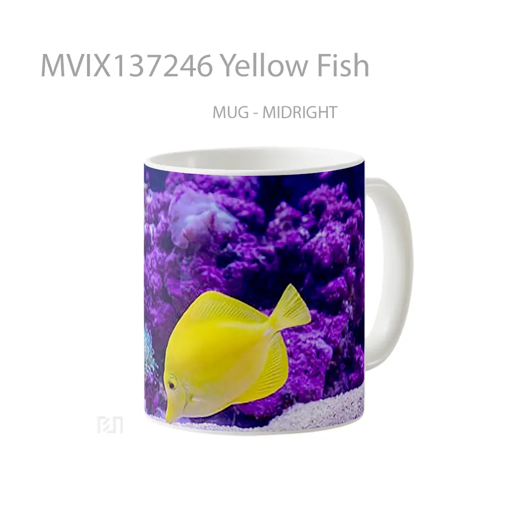 Mug Yellow Fish Gelas Hewan Lucu - All-side / Desain