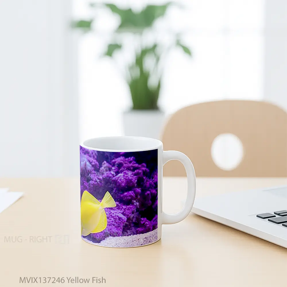 Mug Yellow Fish Gelas Hewan Lucu - All-side / Desain