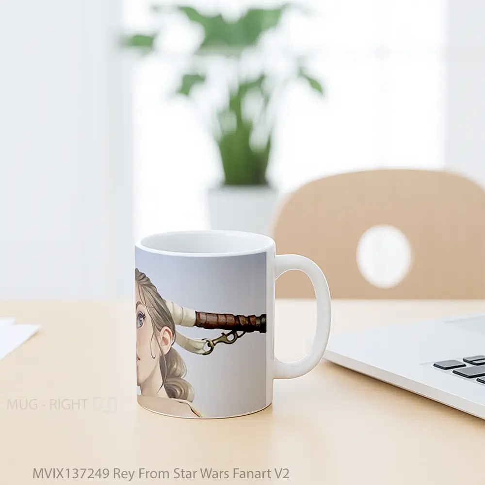 Mug Rey From Star Wars Fanart V2 Gelas Star Wars - All-side / Desain