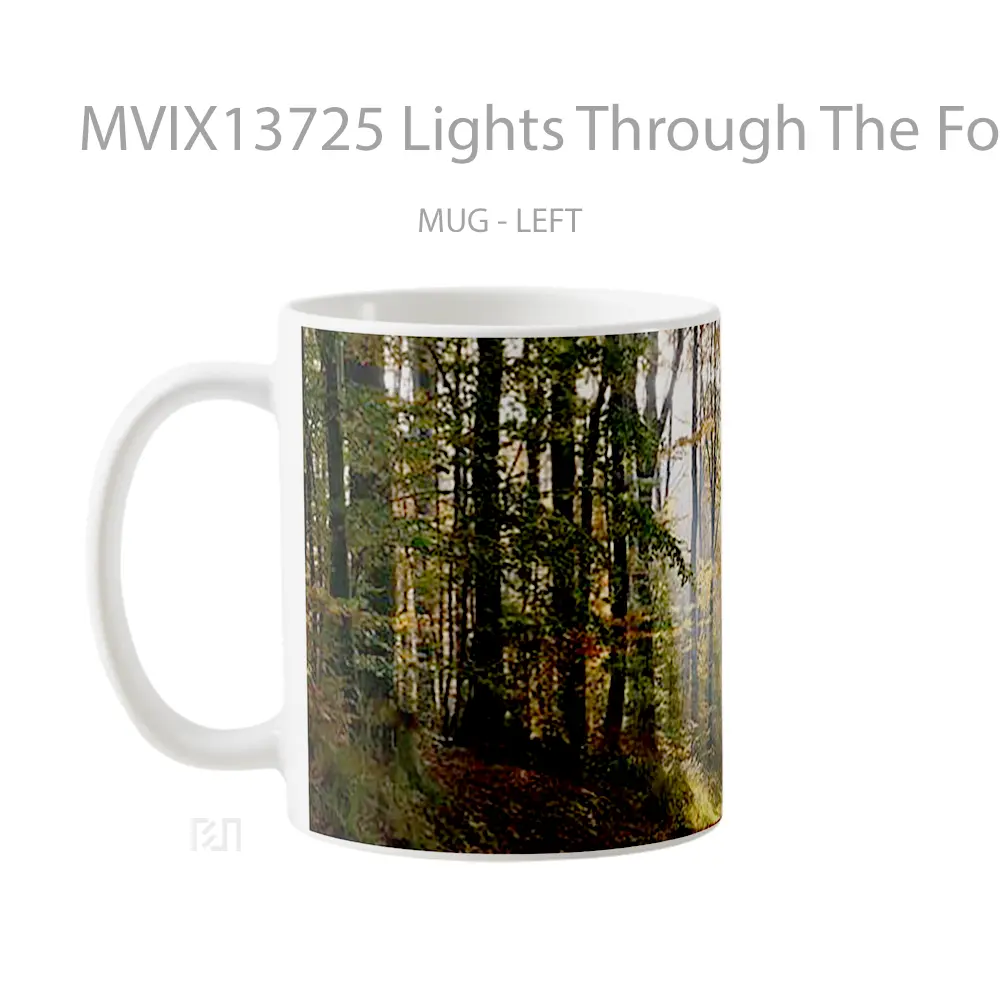 Mug Lights Through The Forest Gelas Pemandangan Alam - All-side / Desain