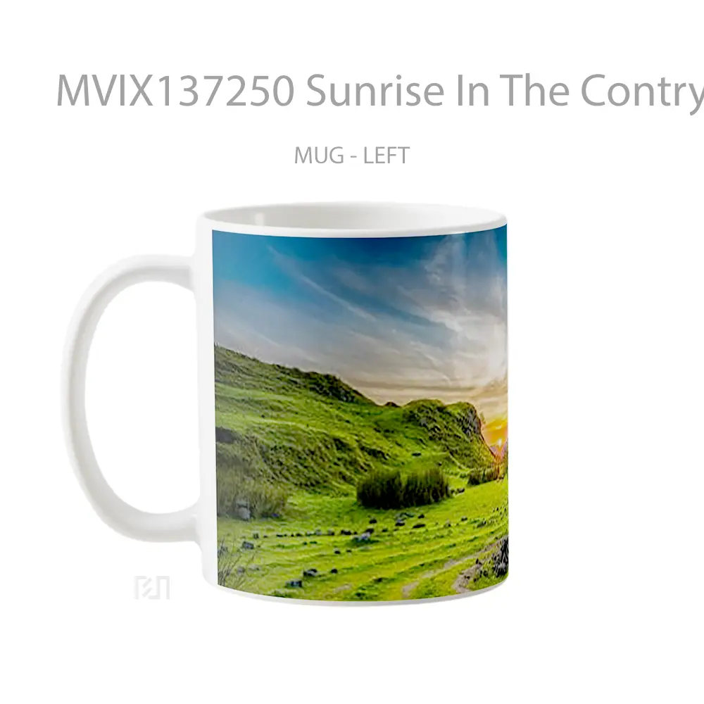 Mug Sunrise In The Contryside Of The United Kingdom Gelas Pemandangan Alam - All-side / Desain
