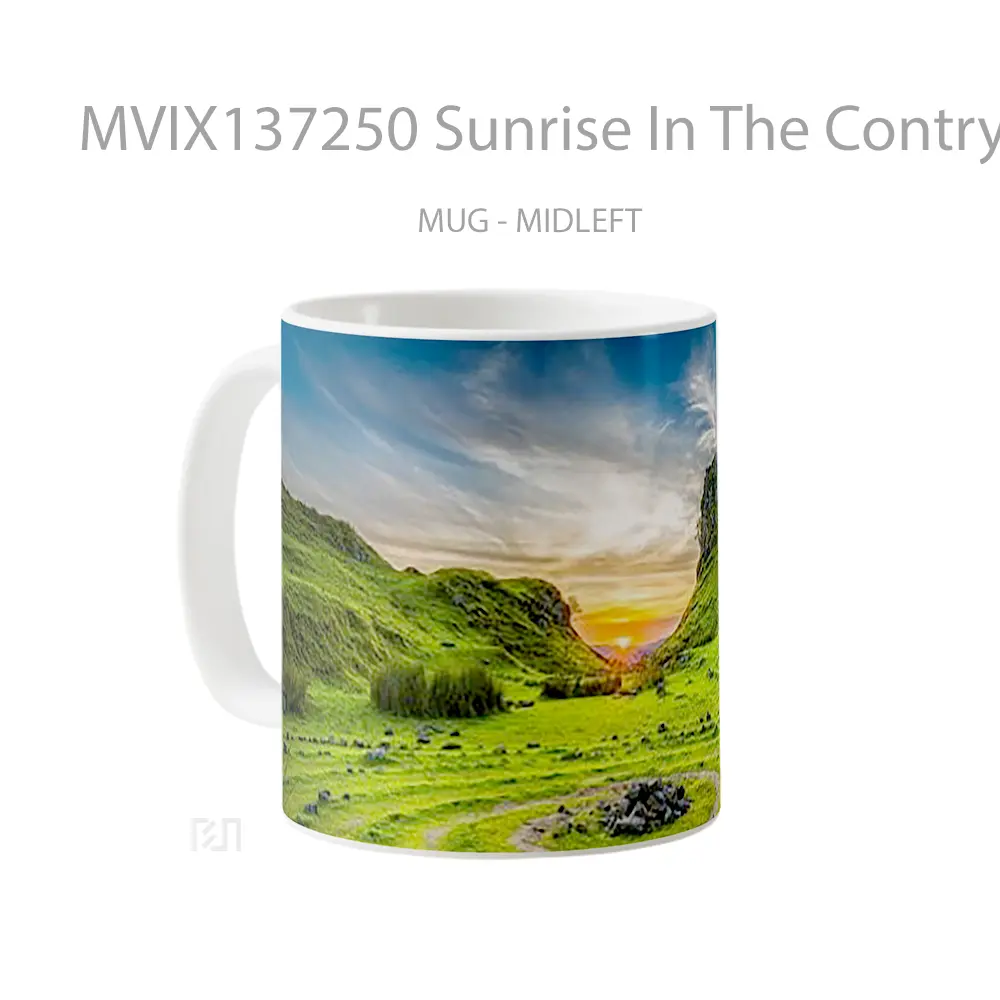 Mug Sunrise In The Contryside Of The United Kingdom Gelas Pemandangan Alam - All-side / Desain
