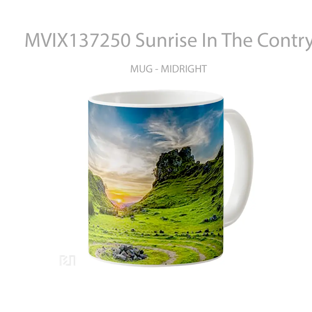 Mug Sunrise In The Contryside Of The United Kingdom Gelas Pemandangan Alam - All-side / Desain