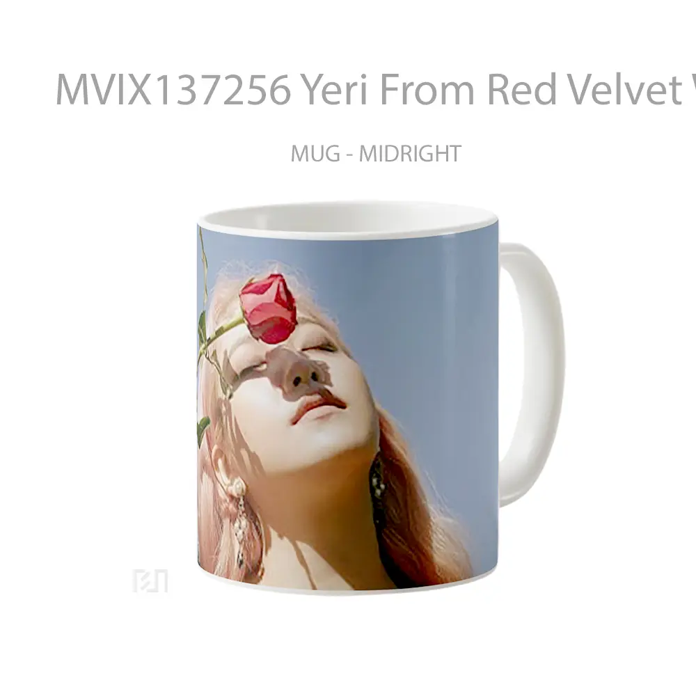 Mug Yeri From Red Velvet With Rose Gelas Keramik Unik - All-side / Desain