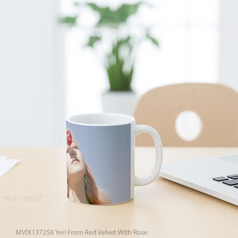 Mug Yeri From Red Velvet With Rose Gelas Keramik Unik - All-side / Desain