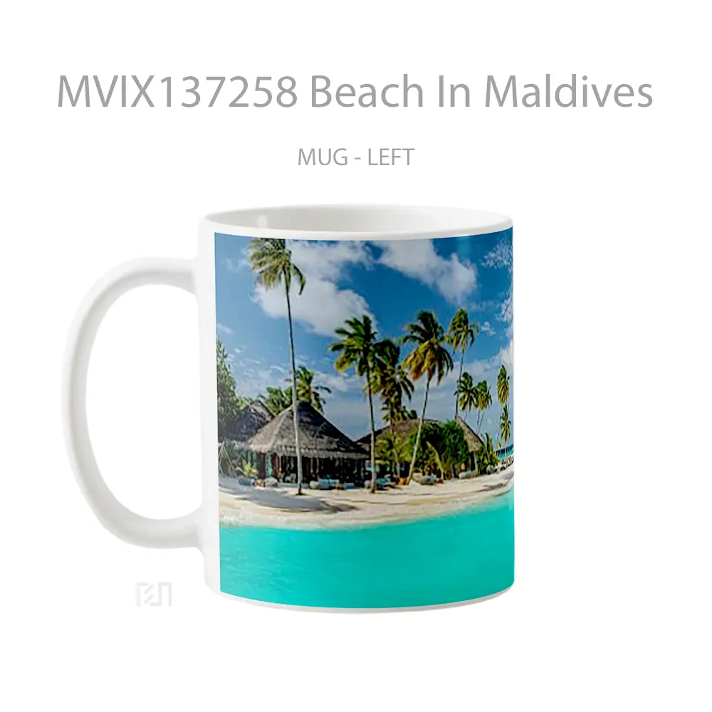 Mug Beach In Maldives Gelas Pemandangan Alam - All-side / Desain