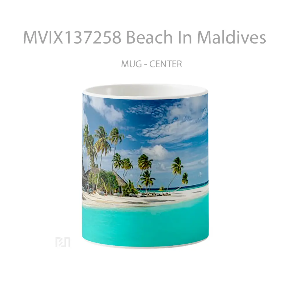 Mug Beach In Maldives Gelas Pemandangan Alam