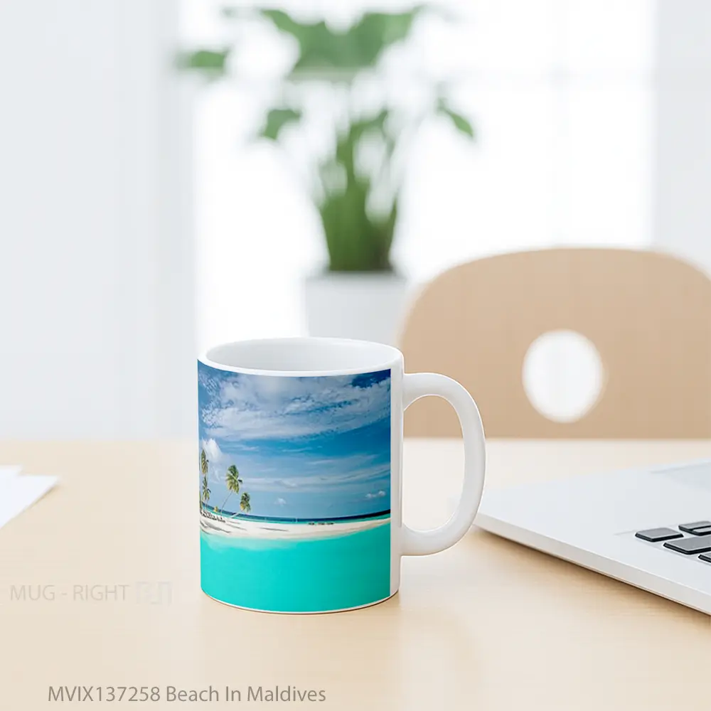 Mug Beach In Maldives Gelas Pemandangan Alam - All-side / Desain