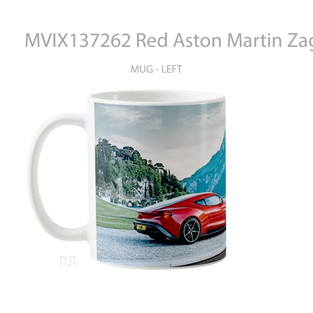 Mug Red Aston Martin Zagato Cangkir Mobil - All-side / Desain