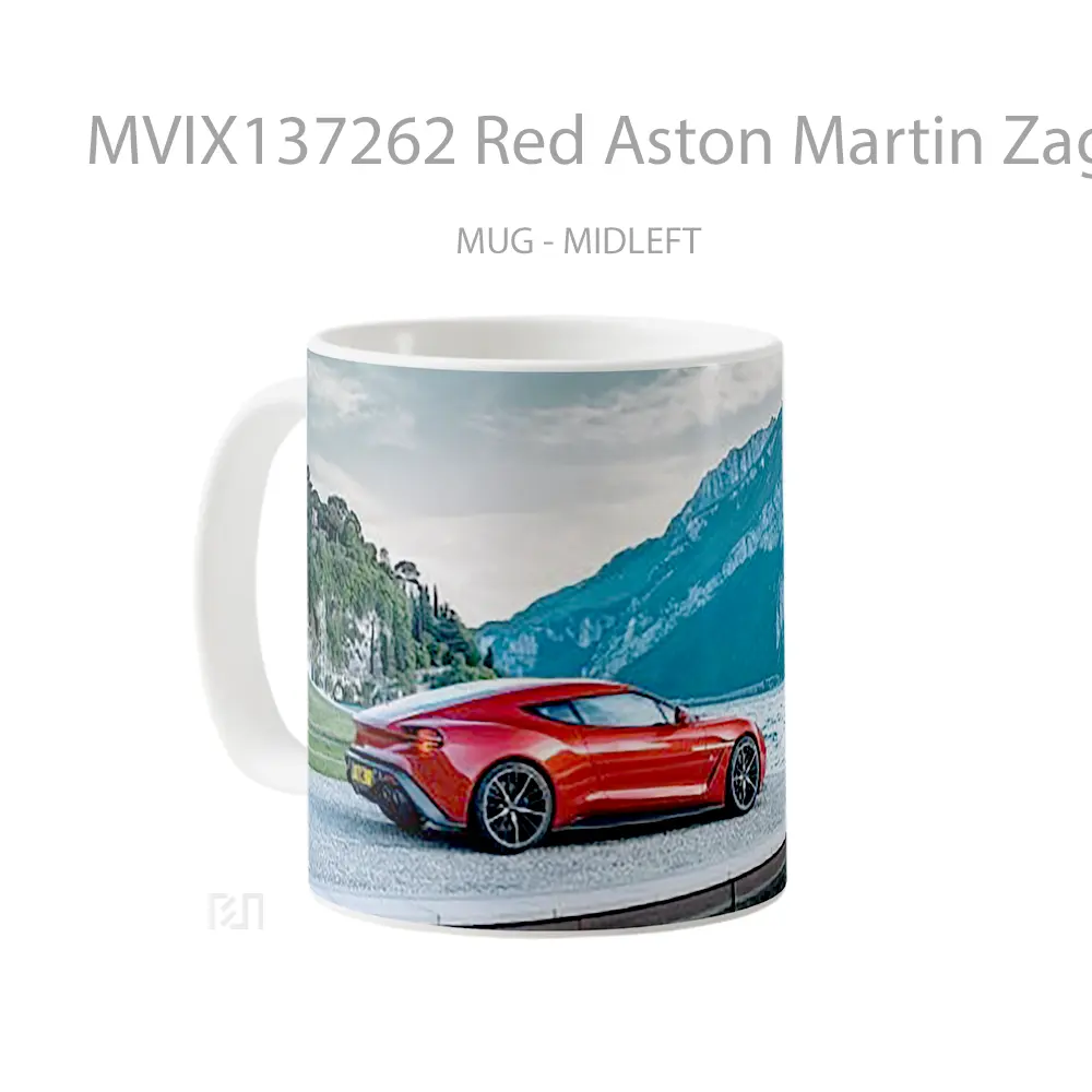 Mug Red Aston Martin Zagato Cangkir Mobil - All-side / Desain