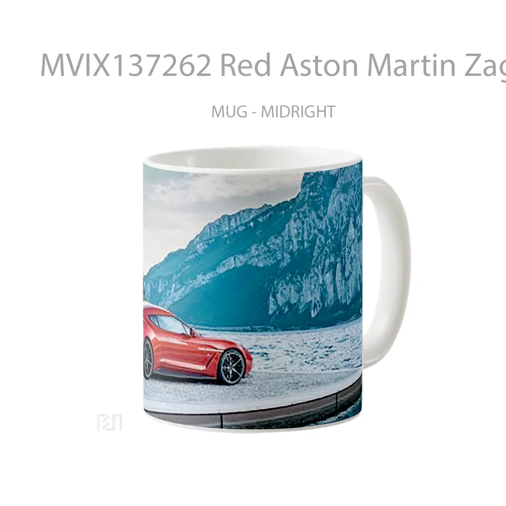 Mug Red Aston Martin Zagato Cangkir Mobil - All-side / Desain