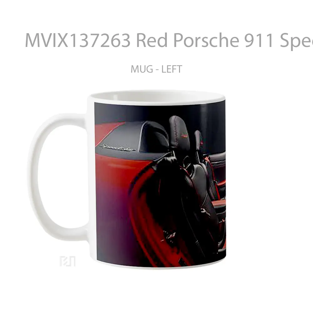Mug Red Porsche 911 Speedster Cangkir Mobil - All-side / Desain