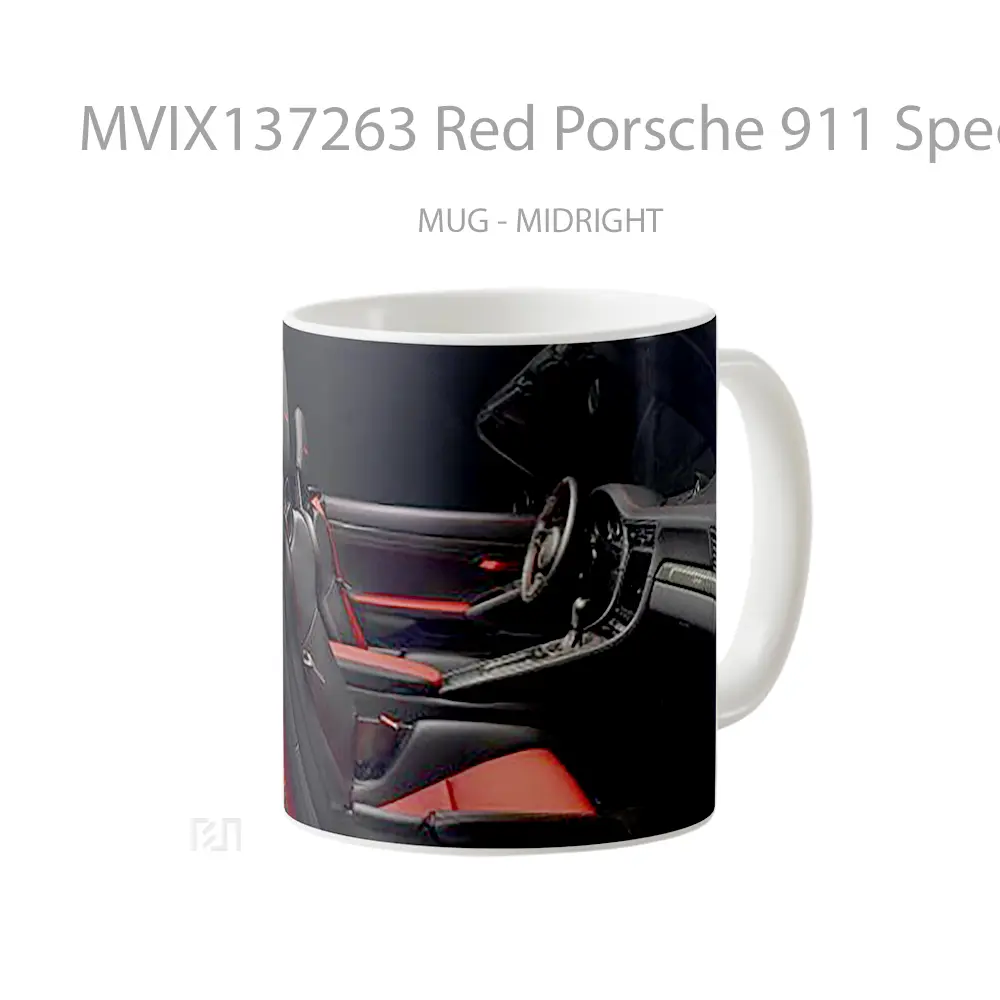 Mug Red Porsche 911 Speedster Cangkir Mobil - All-side / Desain