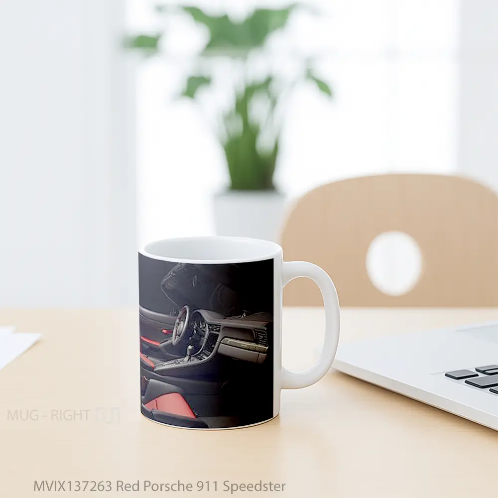 Mug Red Porsche 911 Speedster Cangkir Mobil - All-side / Desain