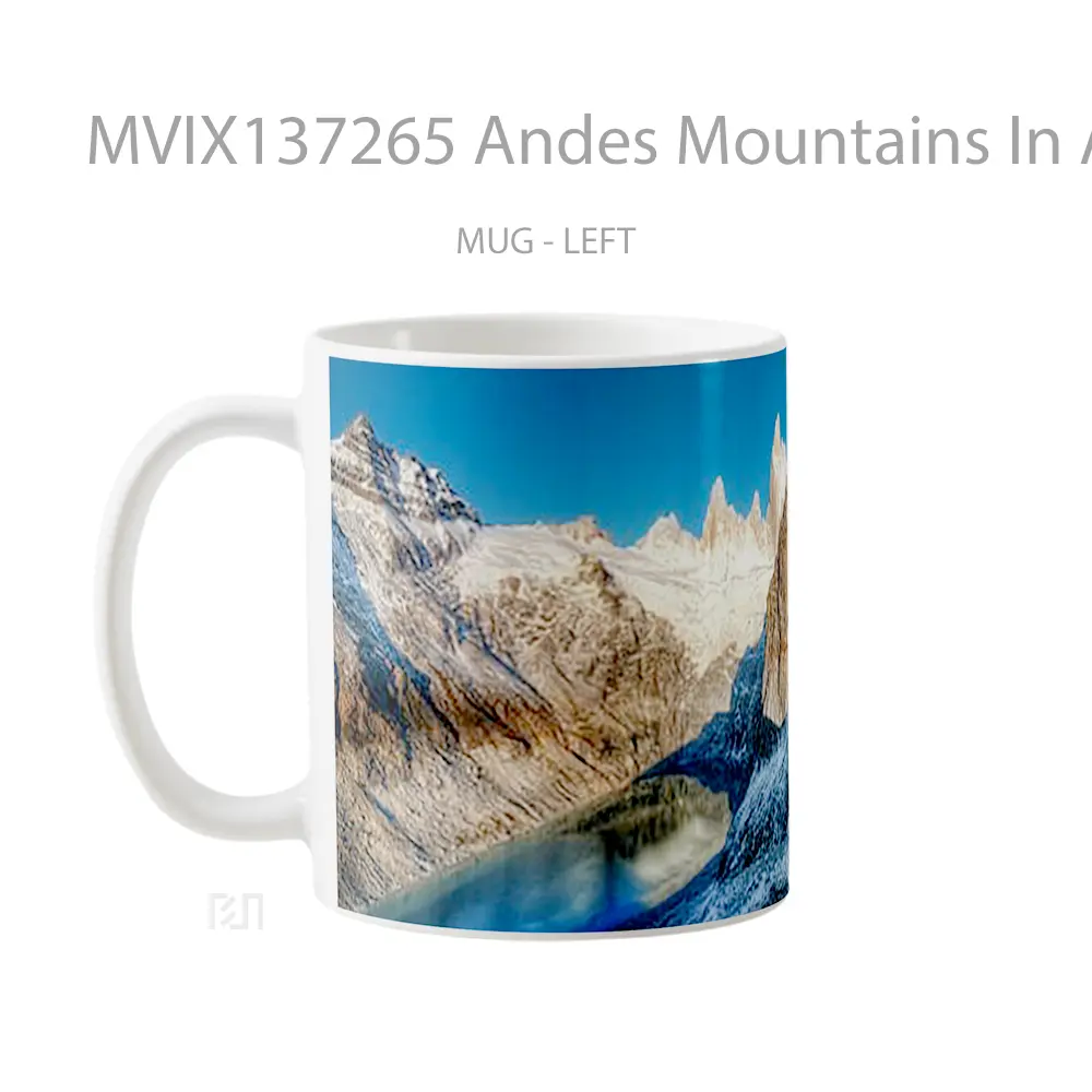 Mug Andes Mountains In Argentina Gelas Pemandangan Alam - All-side / Desain