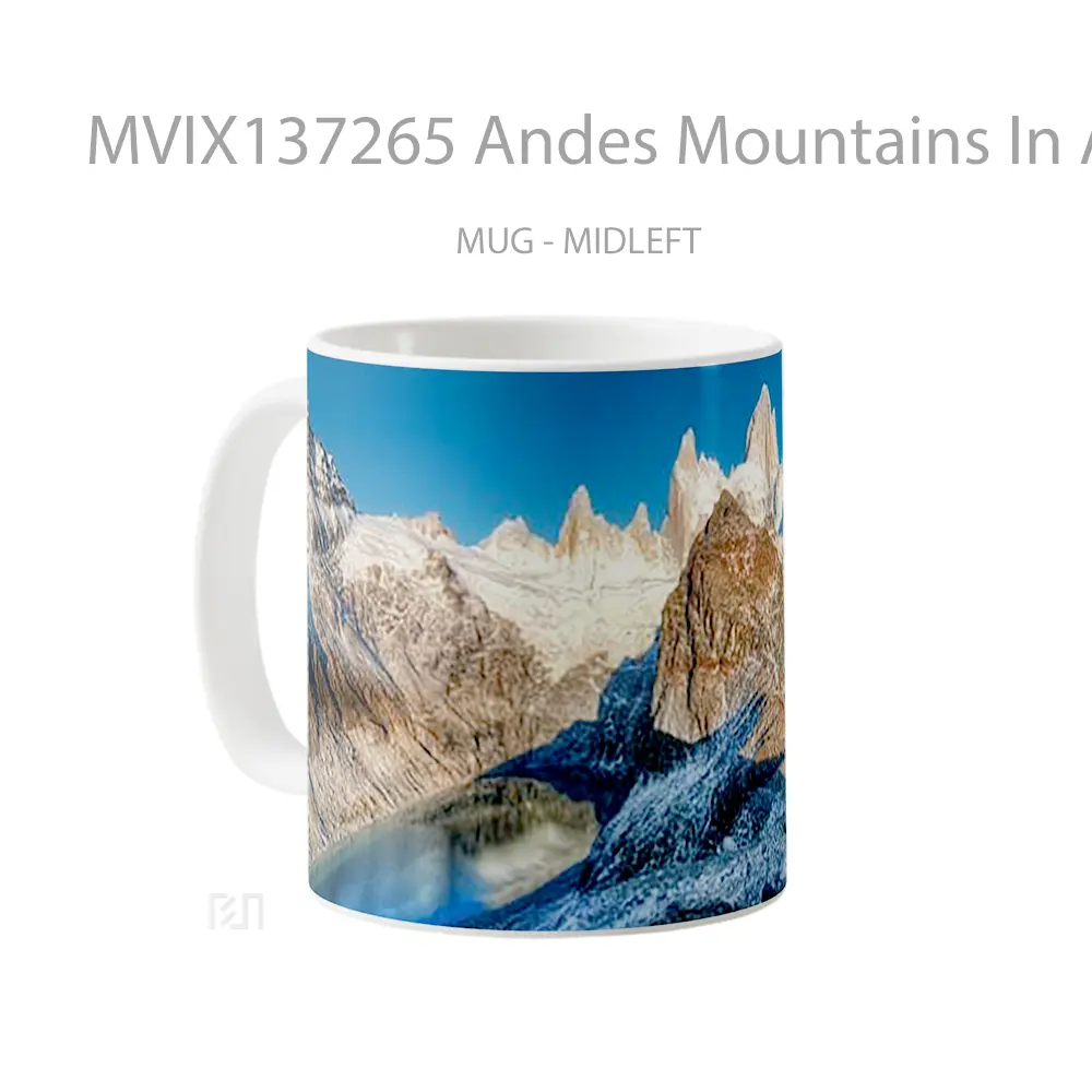 Mug Andes Mountains In Argentina Gelas Pemandangan Alam - All-side / Desain
