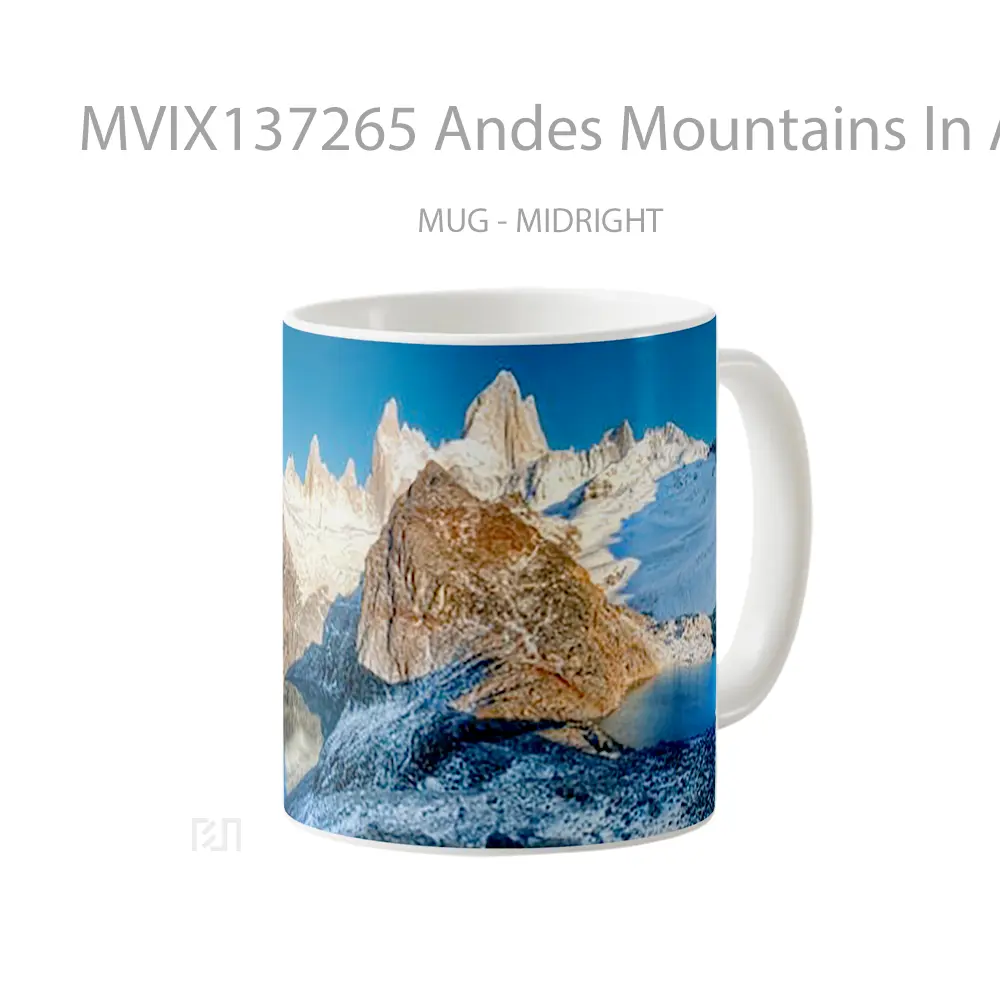 Mug Andes Mountains In Argentina Gelas Pemandangan Alam - All-side / Desain